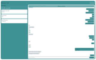 Capture d'écran de messages du projet Message App - Erwan Decoster.
