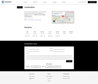 Capture d'écran de Contact du projet Phoenix Vêtements et Protection - Erwan Decoster.