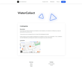 Capture d'écran de Entreprise du projet Portfolio 2022 - Erwan Decoster.