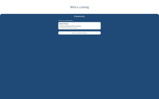 Capture d'écran de Evenements du projet Who's coming - Erwan Decoster.