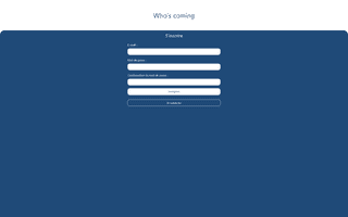Capture d'écran de Inscription du projet Who's coming - Erwan Decoster.
