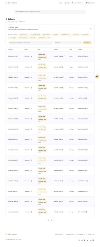 Capture d'écran de Datasets du projet iExec Explorer - Erwan Decoster.