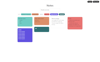 Capture d'écran de Notes du projet Notes - Erwan Decoster.