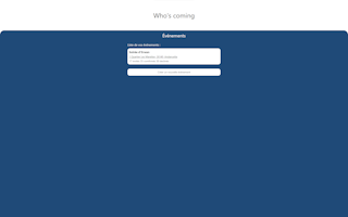 Capture d'écran de Evenements du projet Who's coming - Erwan Decoster.